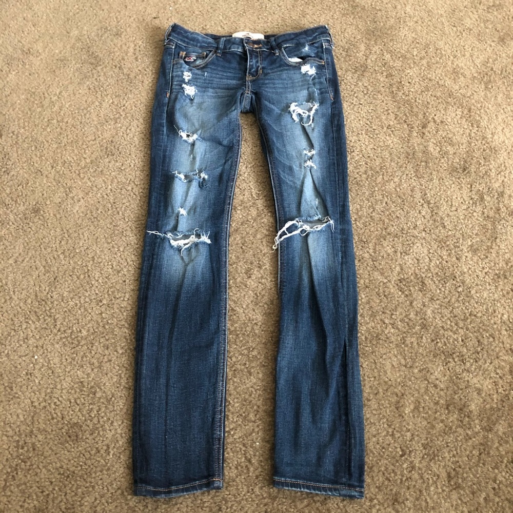 Hollister ripped skinny jeans